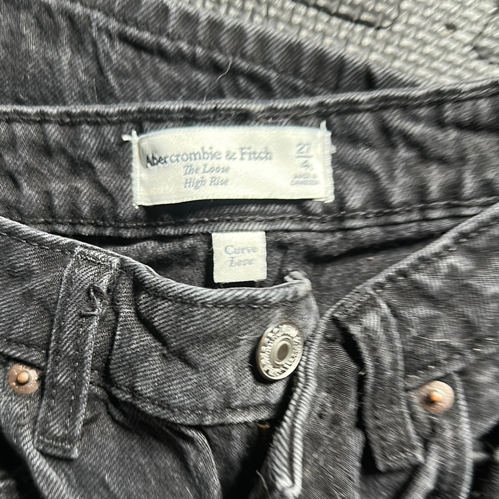 Abercrombie & Fitch Charcoal High Rise Jeans